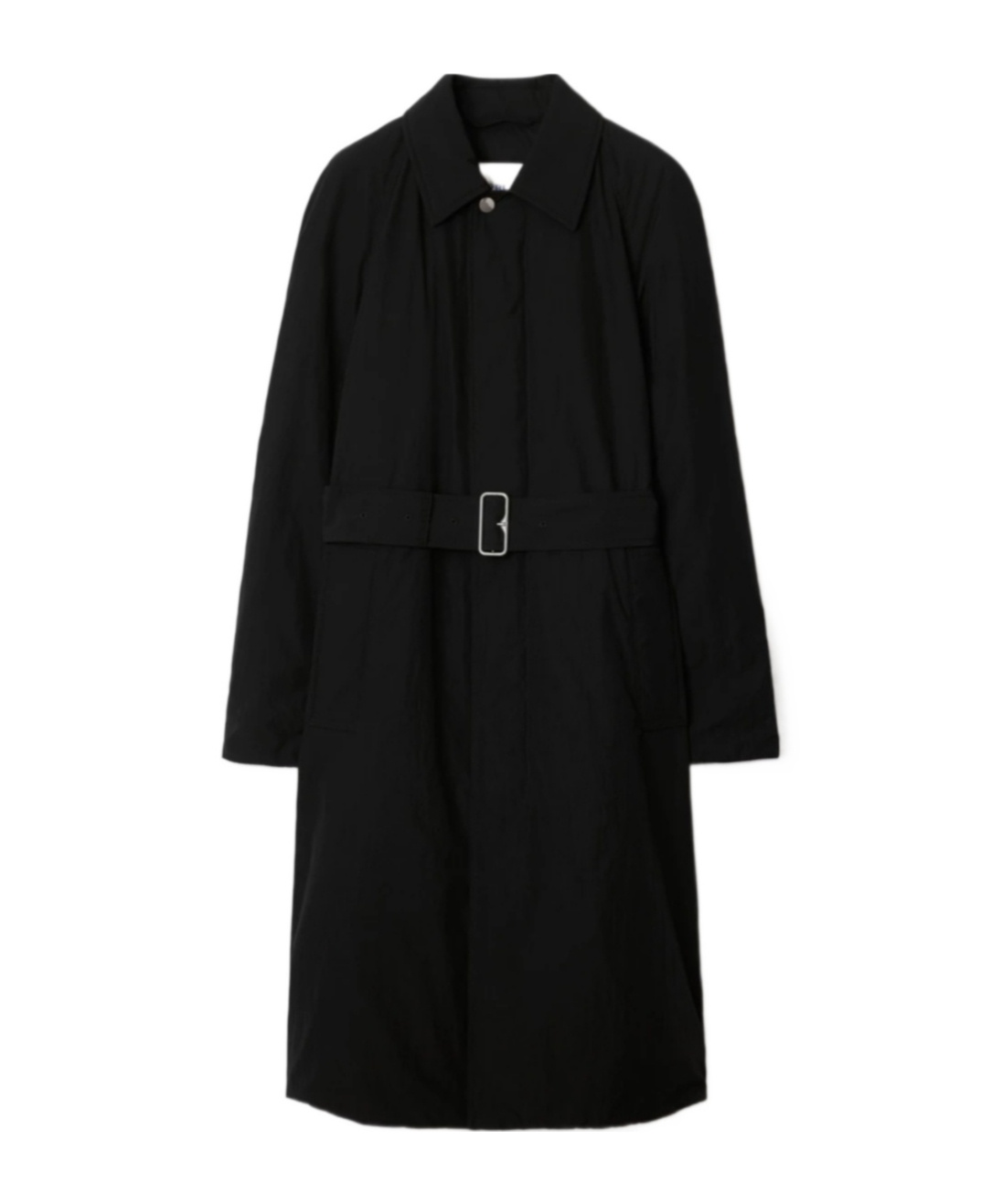 Burberry Women Long Nylon Cotton Padded Car Coat In Black
