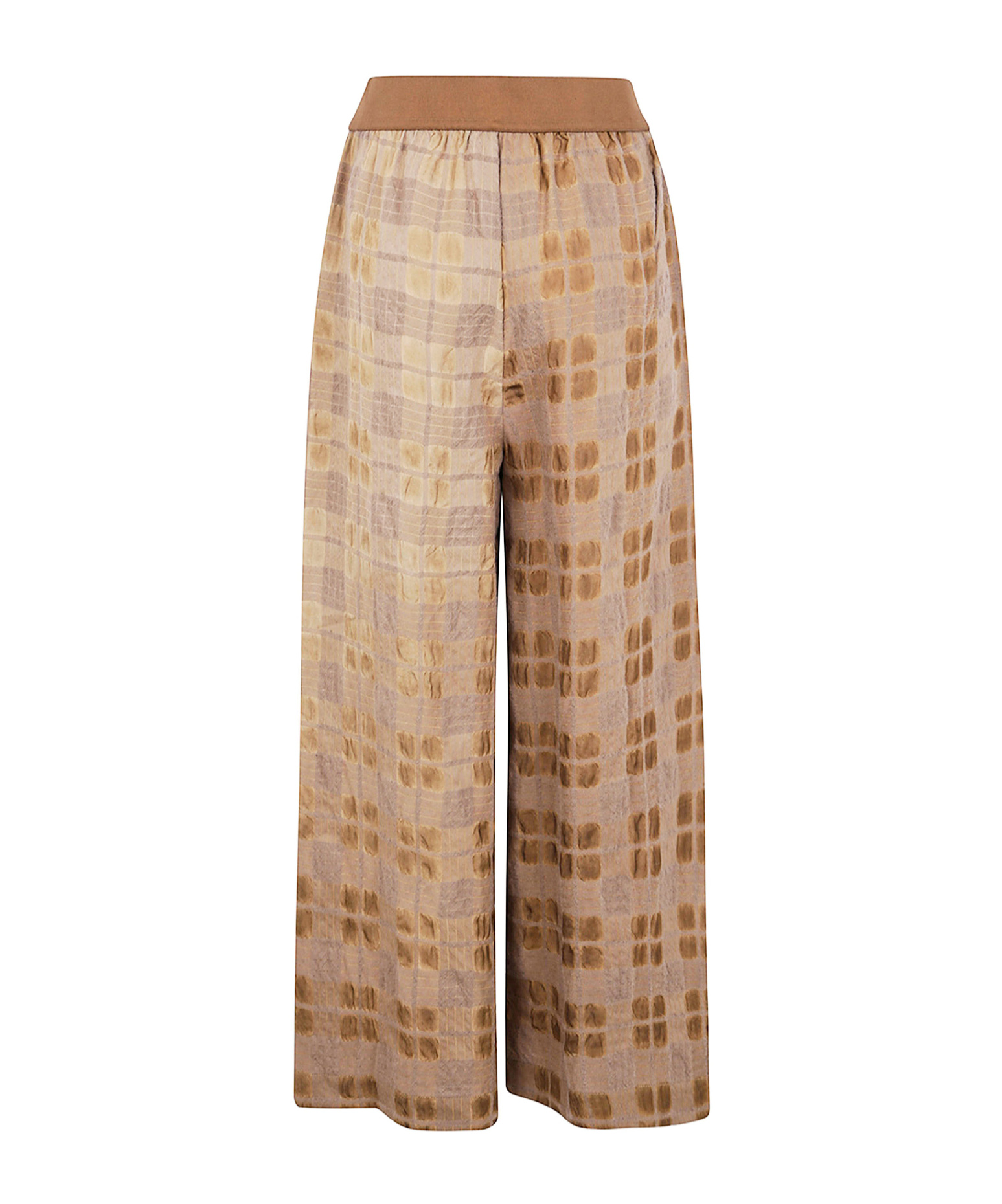 Uma Wang Elasticated Waistband Checked Trousers In Multi