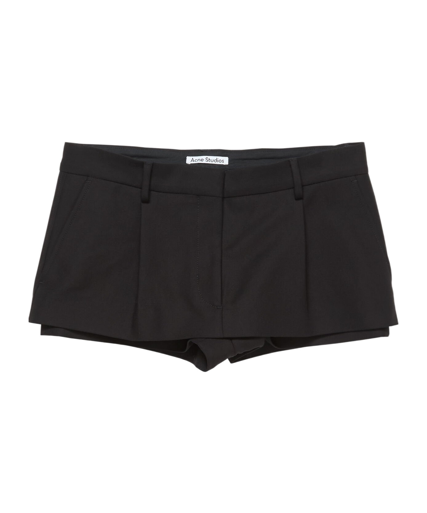Acne Studios Smooth Cotton Satin Layered Mini Skirt