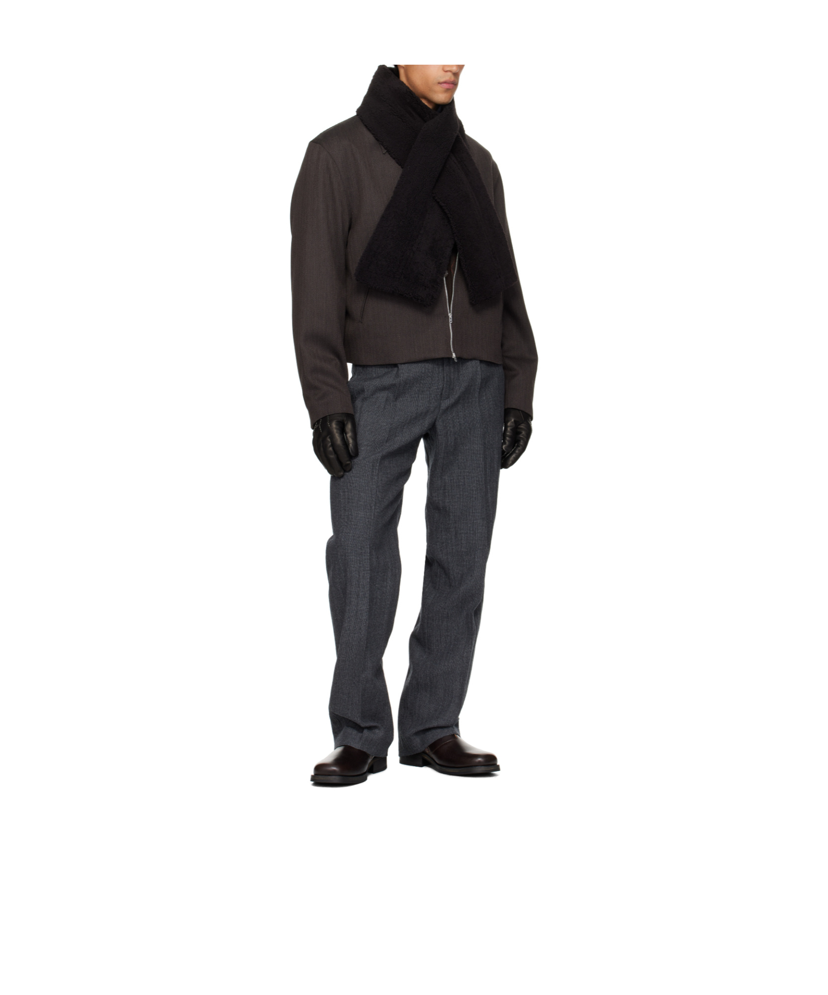 Our Legacy Rectangular Wool Scarf In Black
