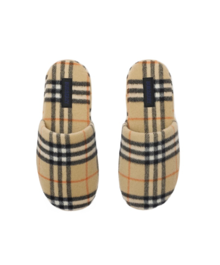 Burberry Quilted Check Sandals For Women In Neutral