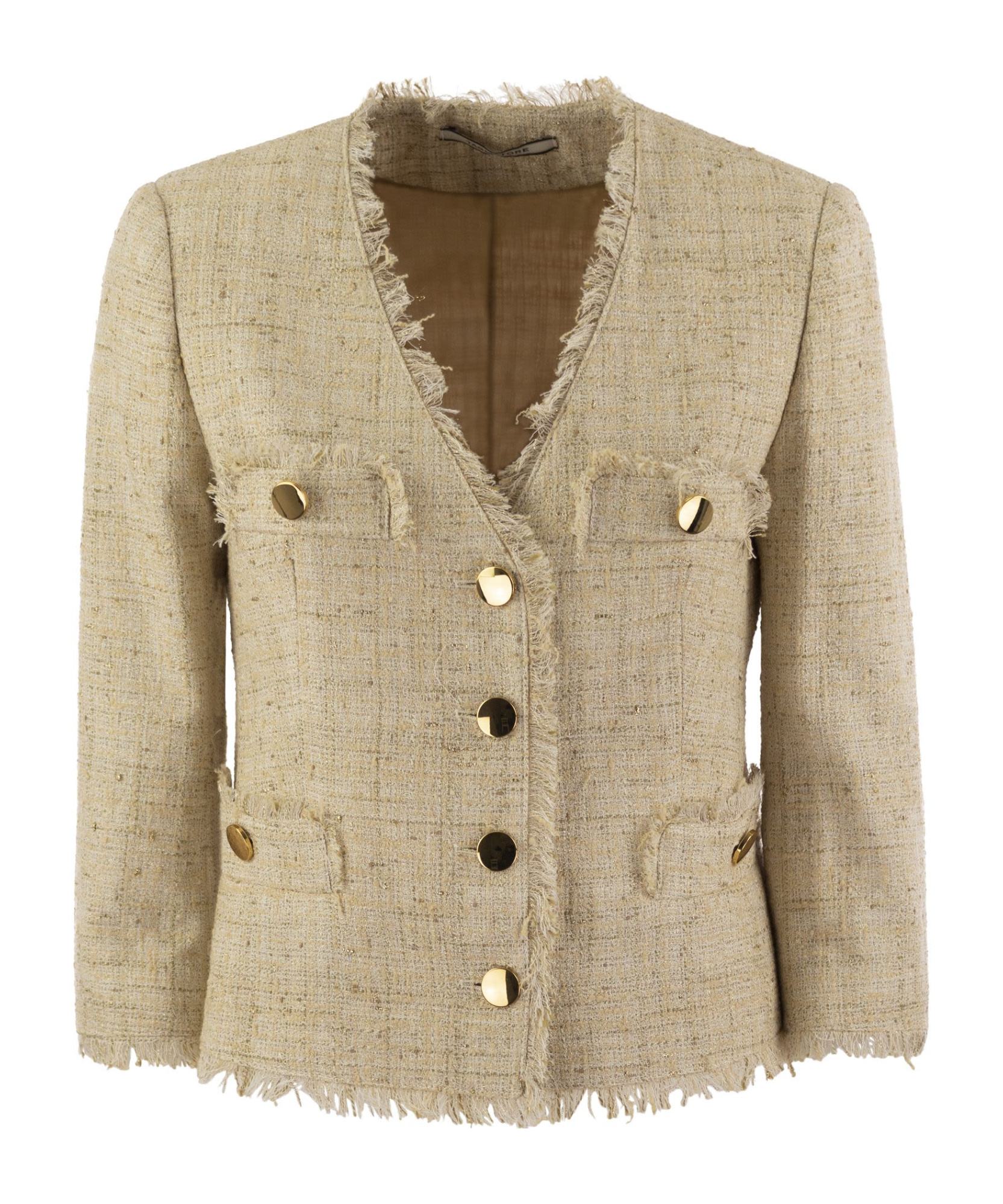 Tagliatore Dharma - Papyrus-effect Jacket In Nude