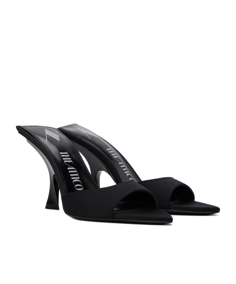 Attico Ester Open-toed Heels In Black