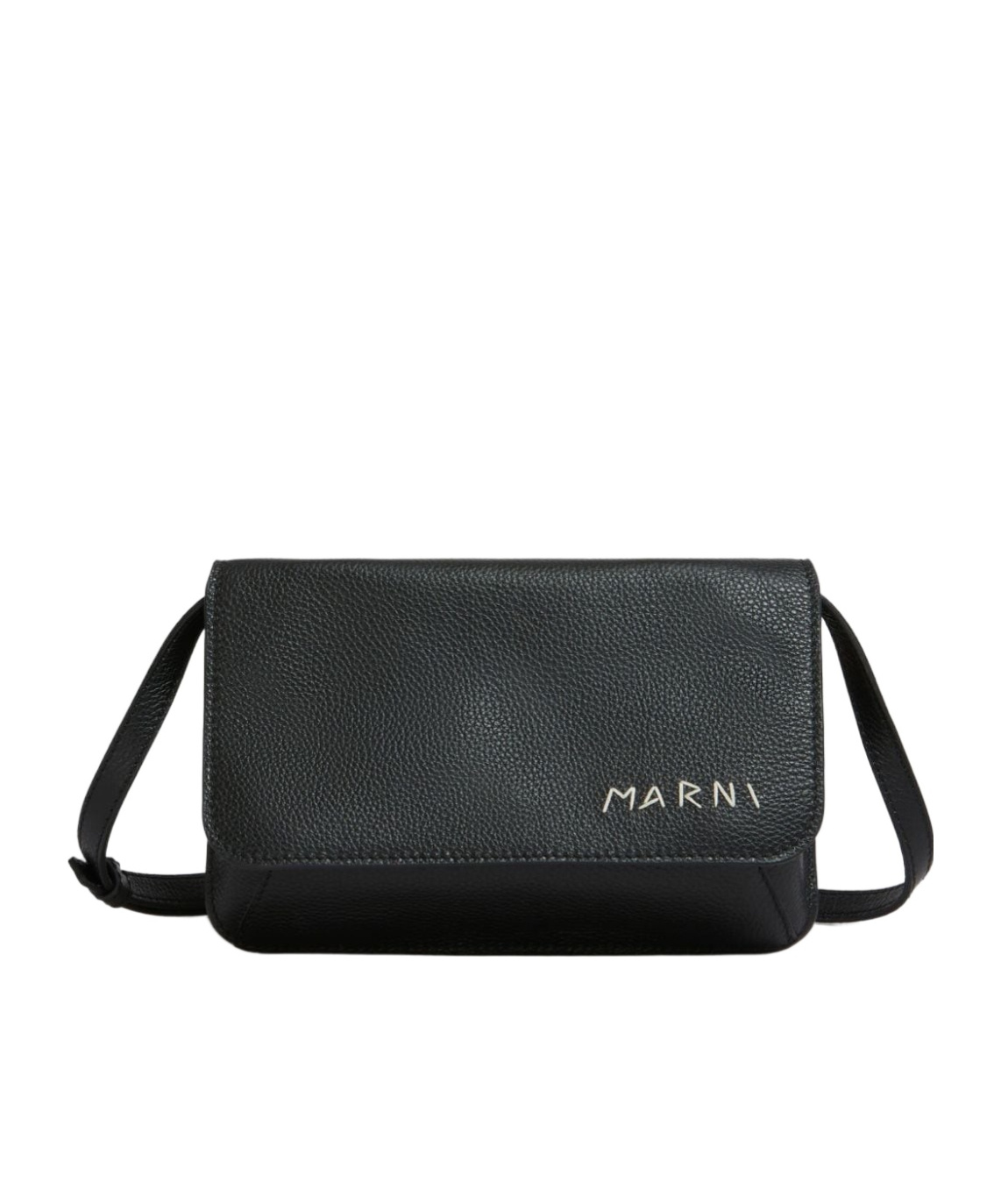 Marni Flap Trunk Shoulder Bag With In Black