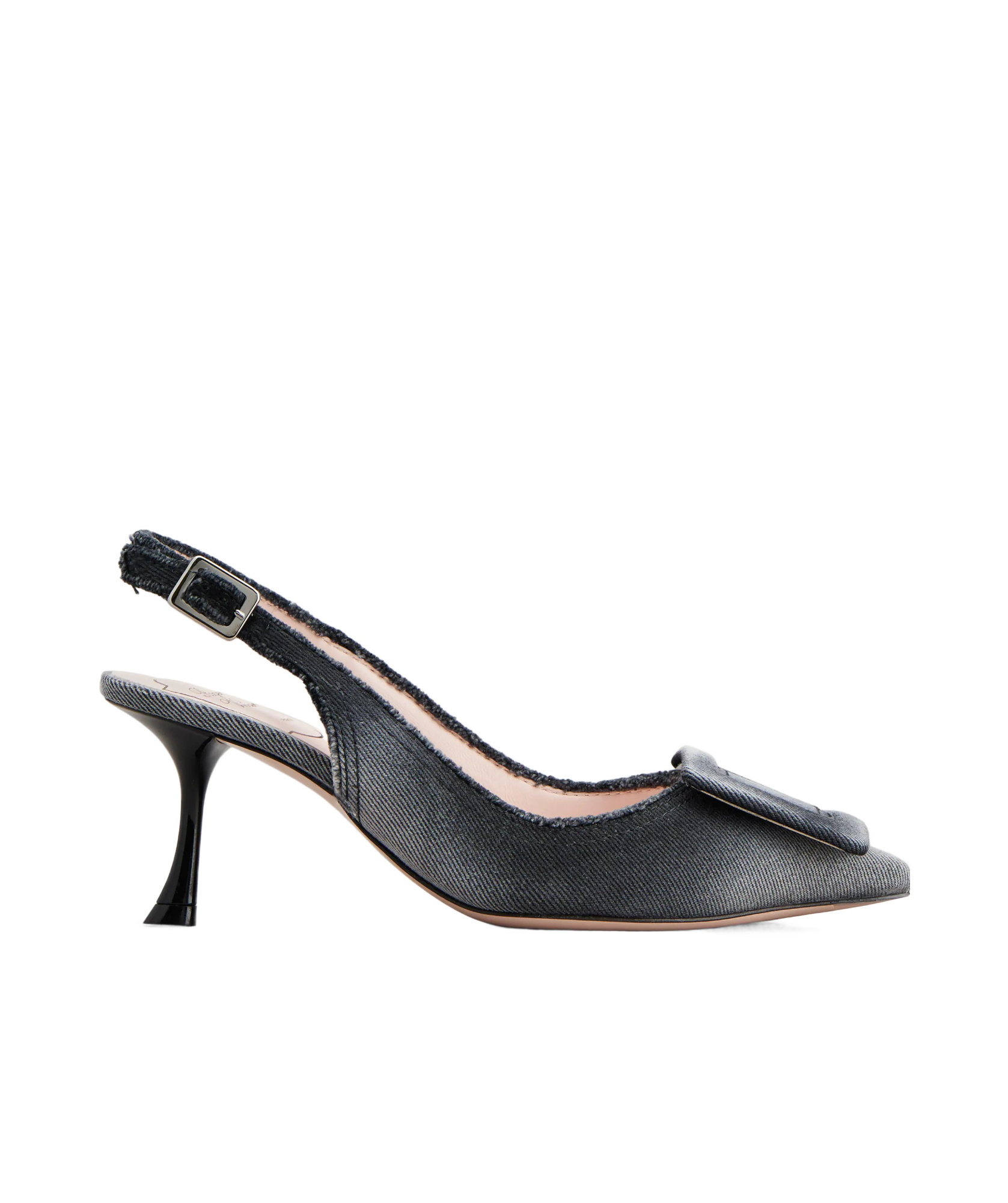 ROGER VIVIER VIV' IN THE CITY SLINGBACK PUMPS IN DENIM 