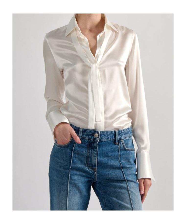 Barbara Bui Silk Shirt In White