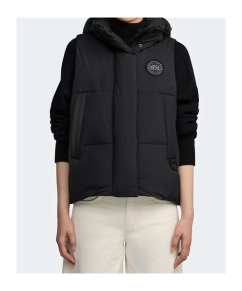 Canada Goose Junction Puffer Vest Black Label In Black