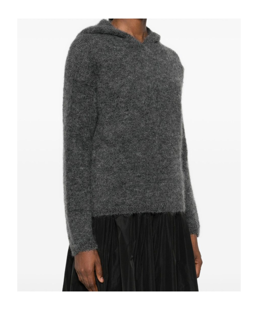 Max Mara 's  Attuale Knitted Hoodie In Gray