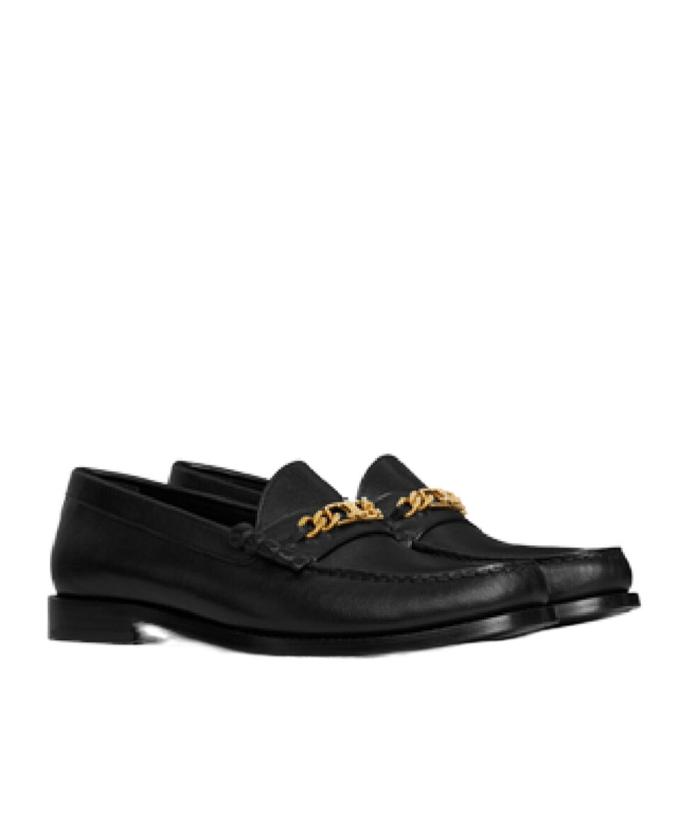 Celine Luco Triomphe Loafer Shoes In Black