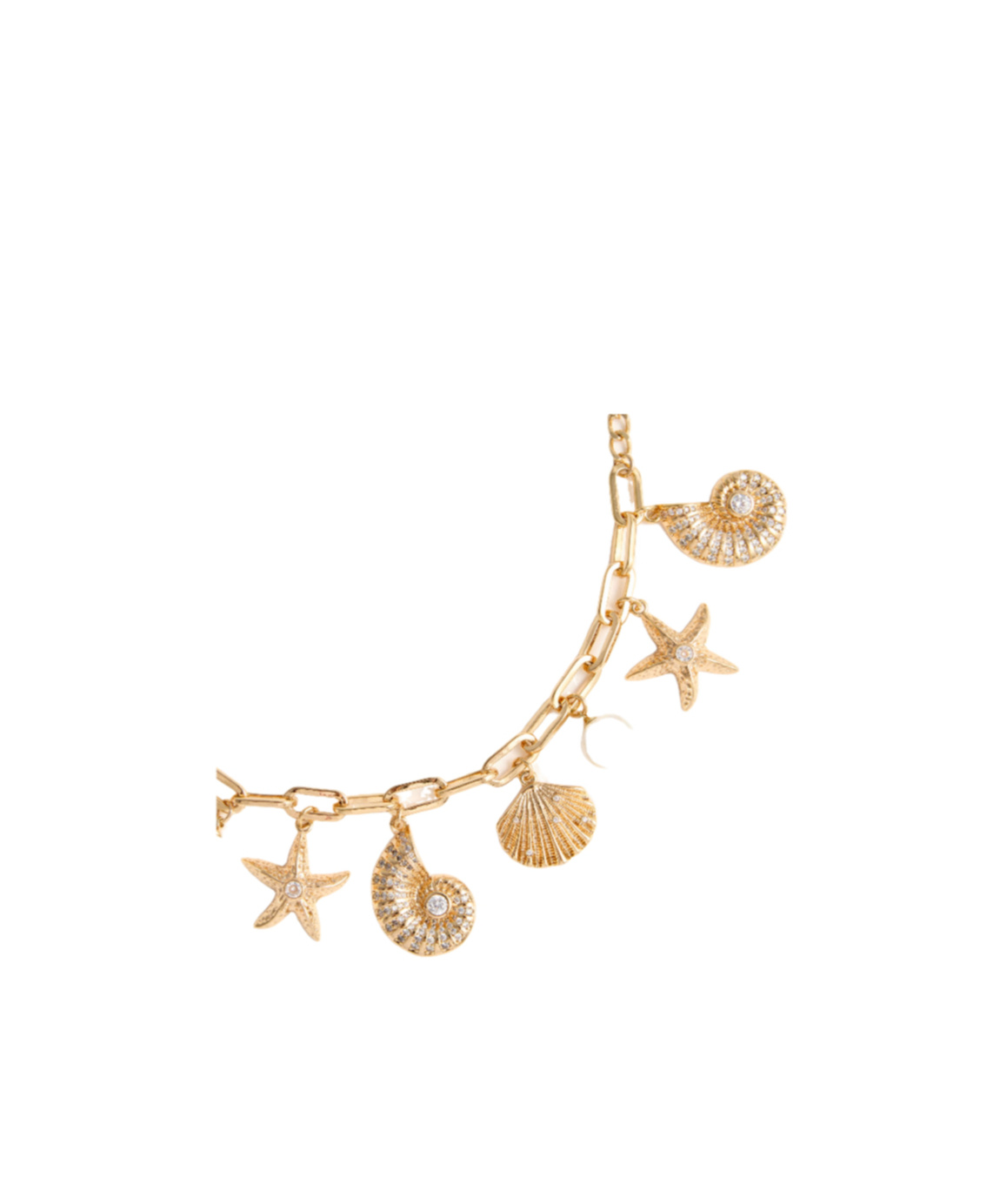 SELF-PORTRAIT GOLD MULTI CHARM BRACELET