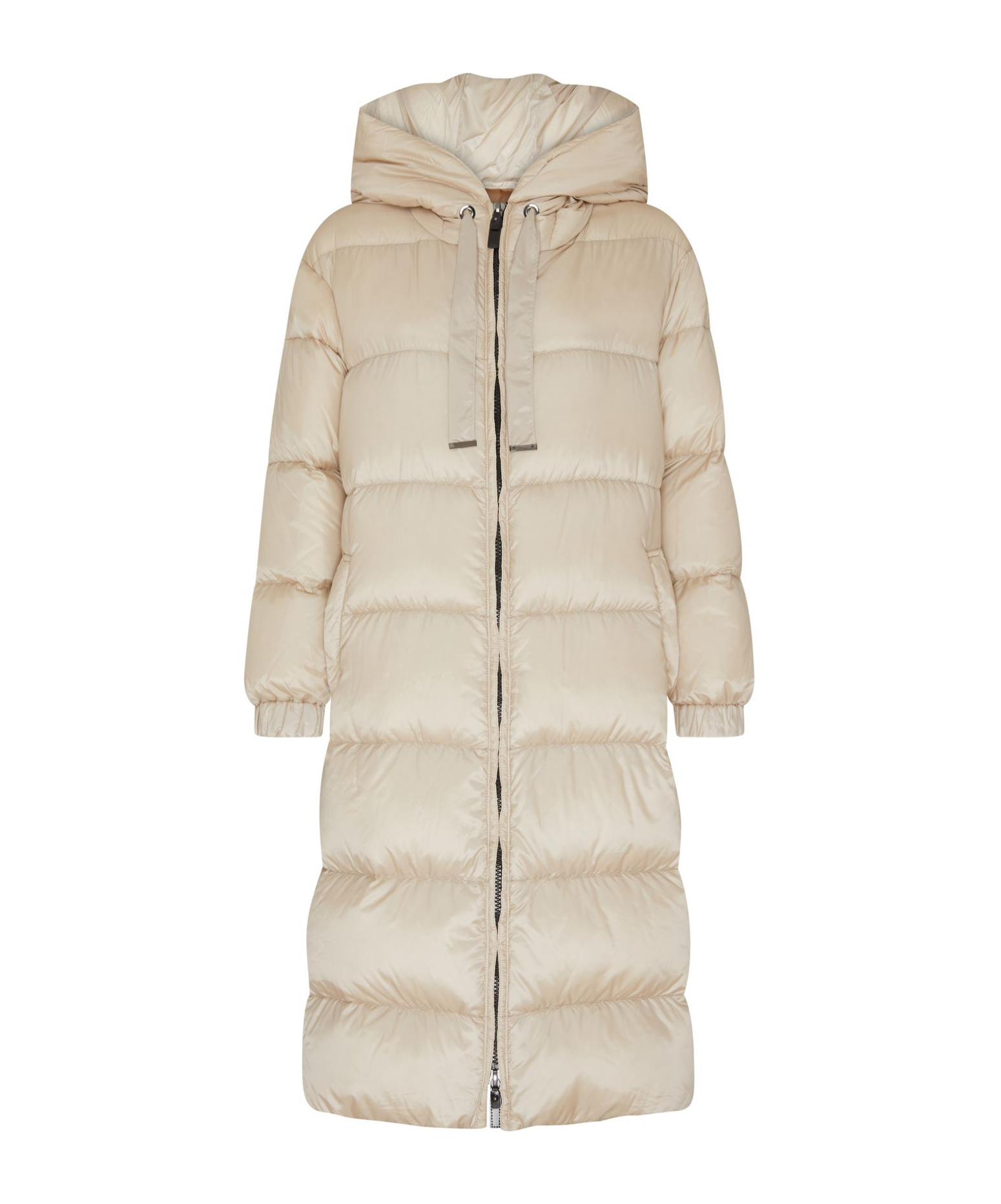Max Mara Long-sleeved Down Jacket In Nude