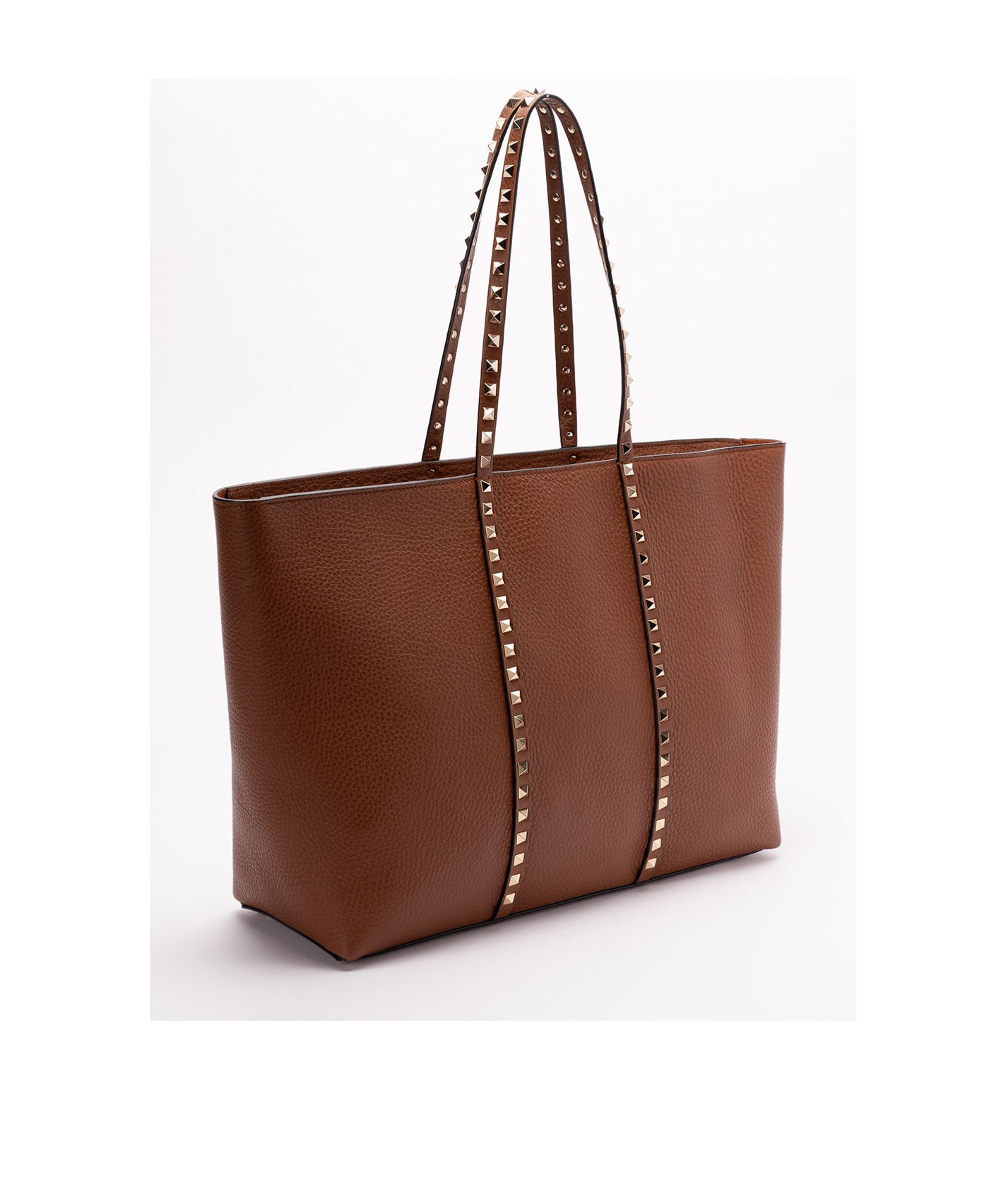 Valentino Rockstud Medium Handbag In Brown