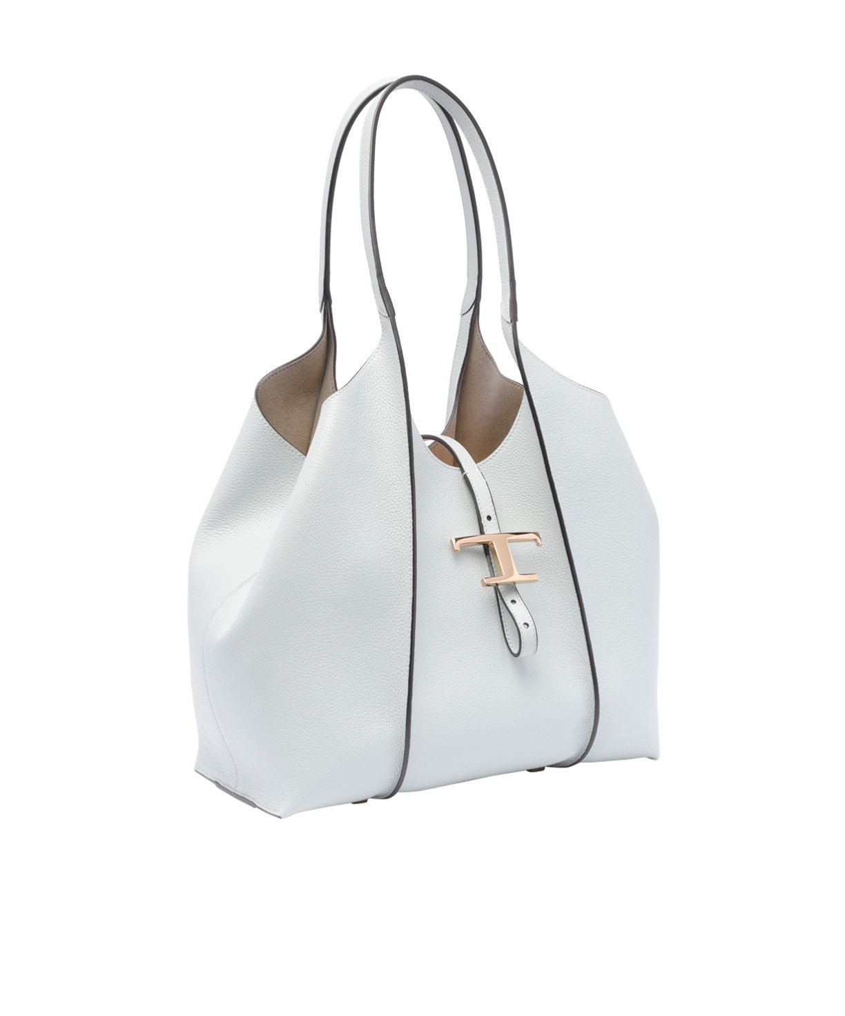 Shop Tod's Medium Timeless Tote Bag In Gray