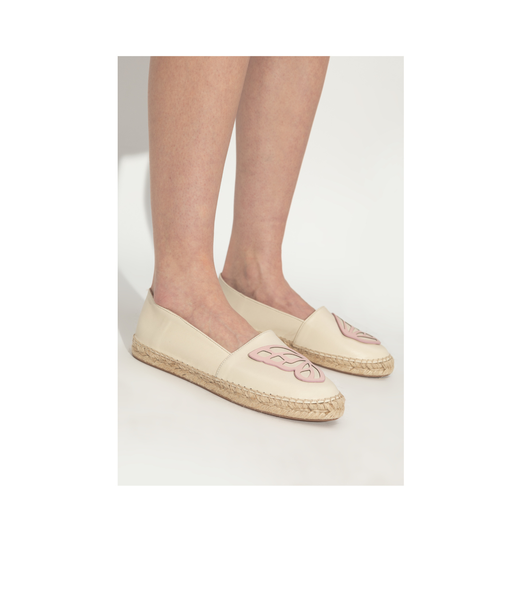 Sophia Webster Round-head Flat Shoes In Nude
