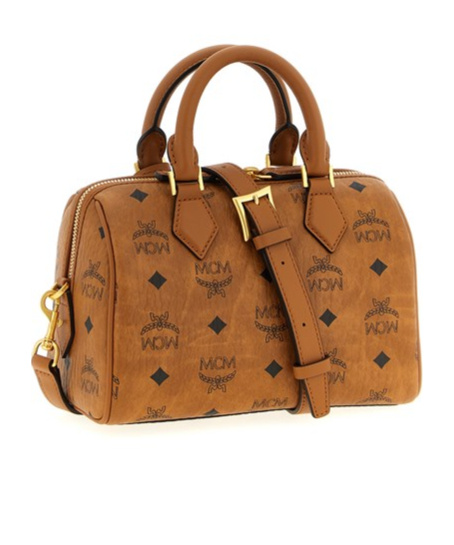 Mcm Ella Boston Top Case In Brown