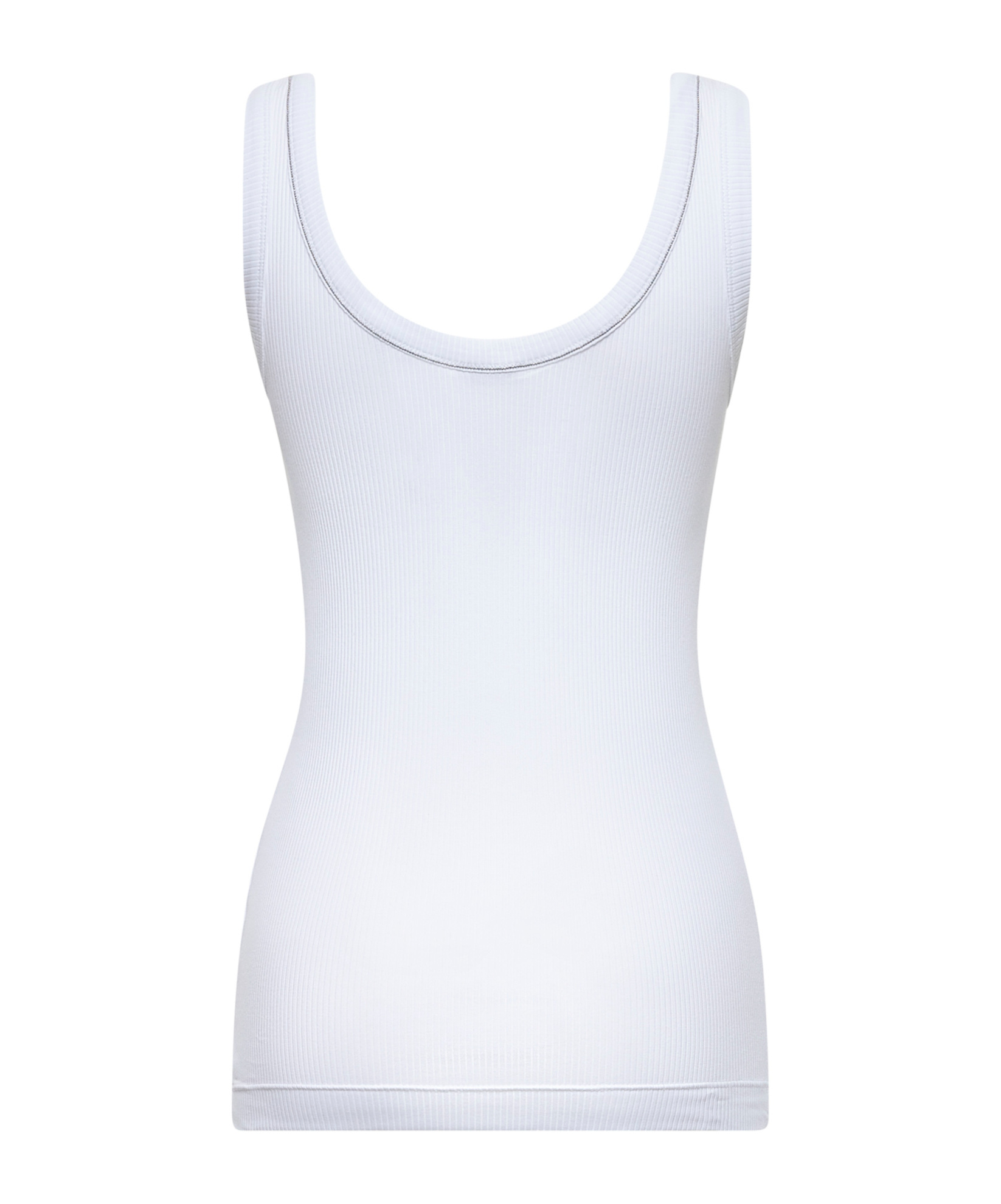 Brunello Cucinelli Crystal-detail Vest Top In White