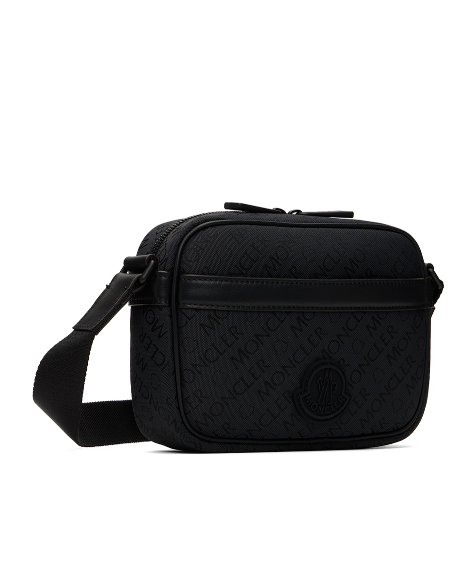 Moncler Tech Logo-jacquard Messenger Bag In Black