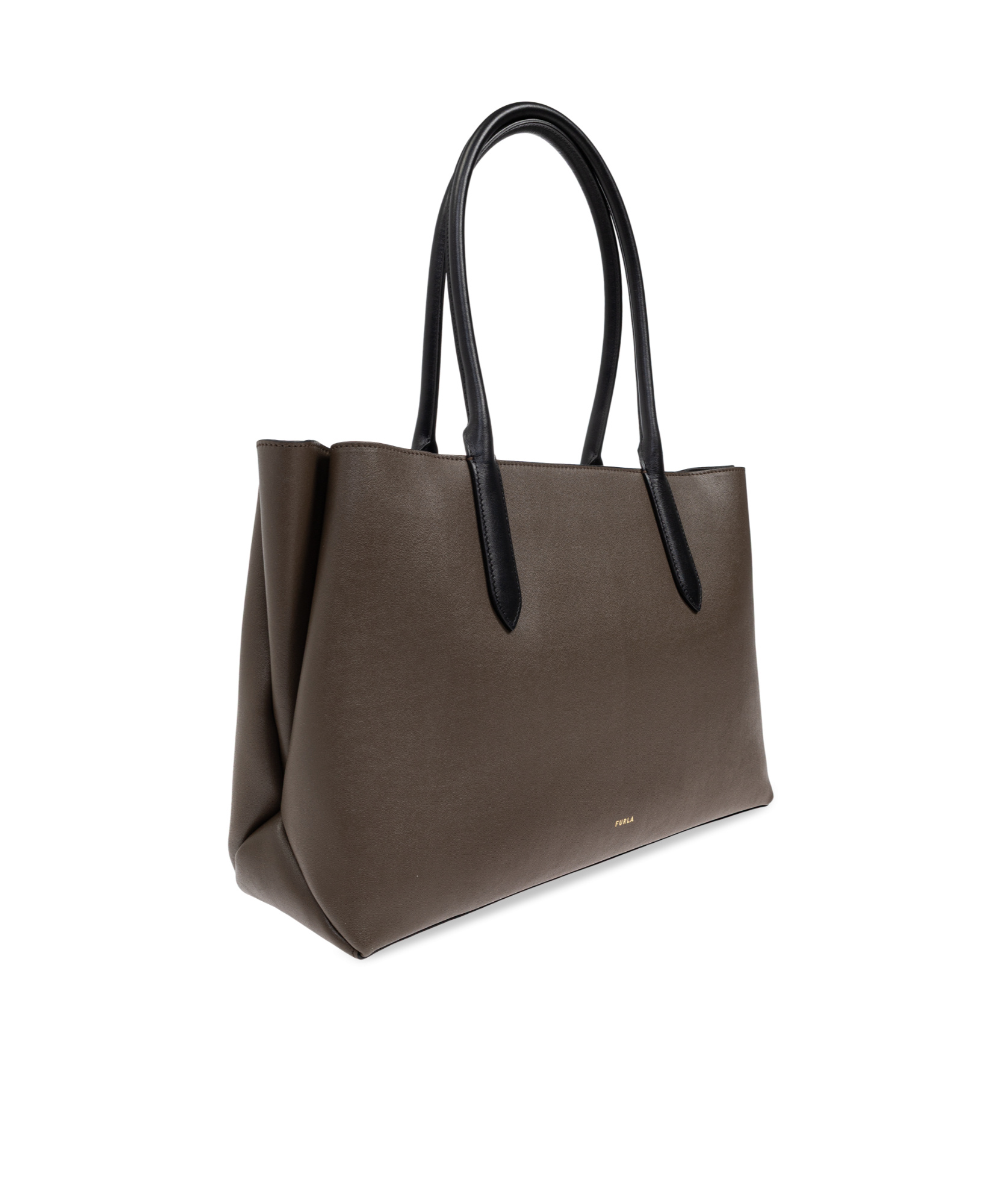 Furla Double Handle Tote Bag In Brown