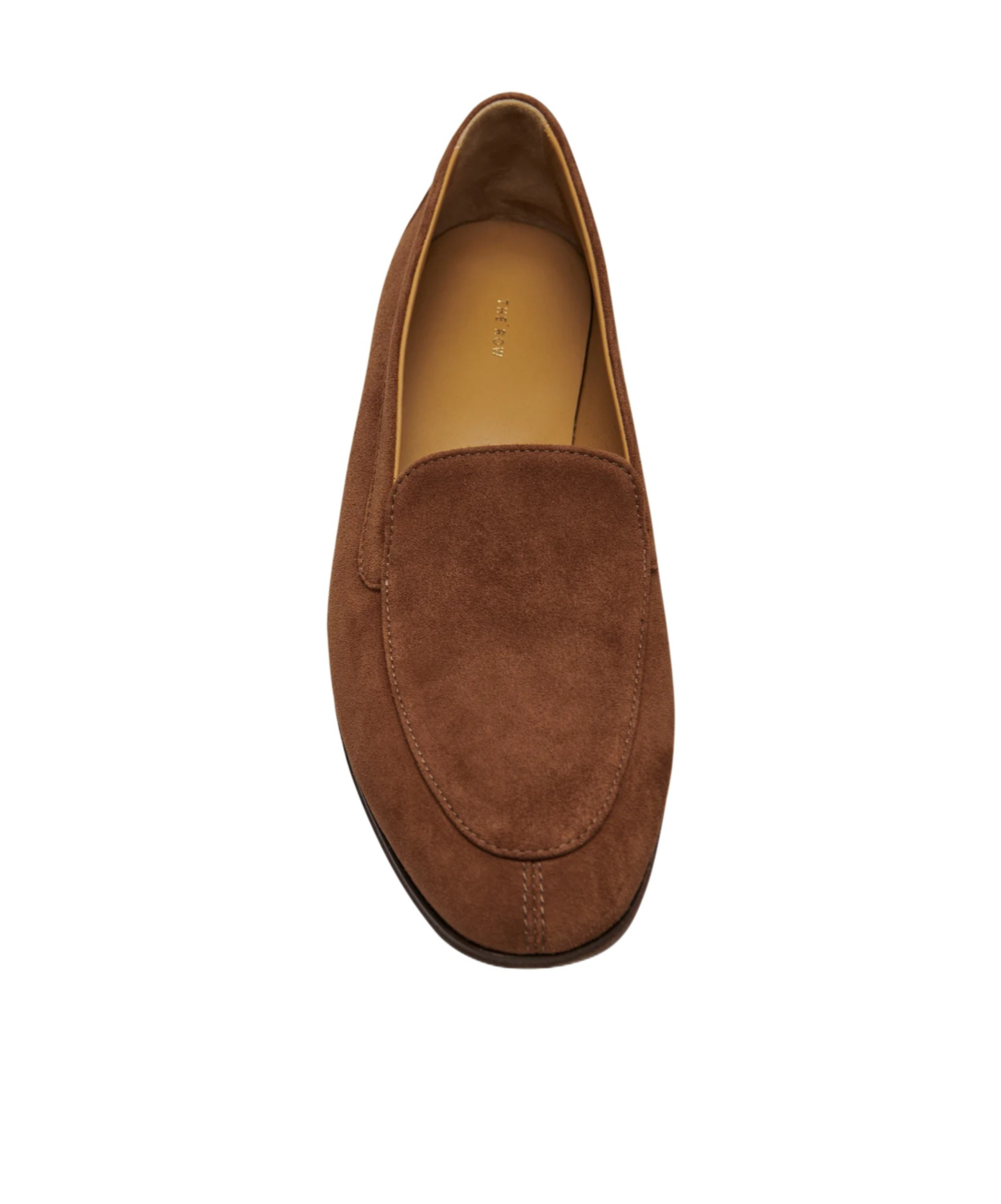 The Row Sophie Suede Loafers In Brown