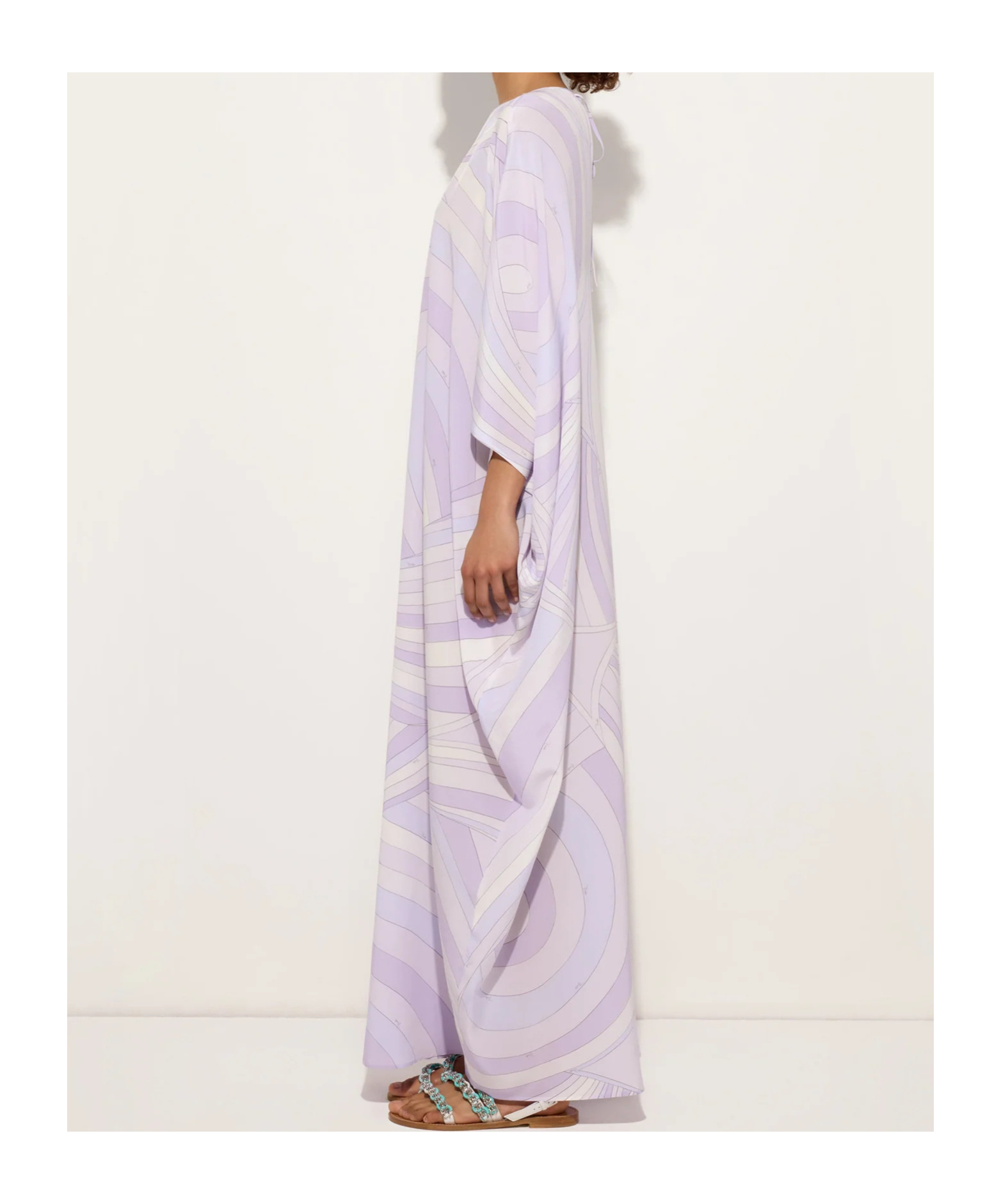 Pucci Wave-print Kaftan In Purple