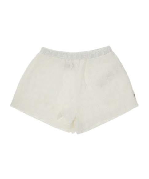 Douuod Elastic Waist Shorts In White