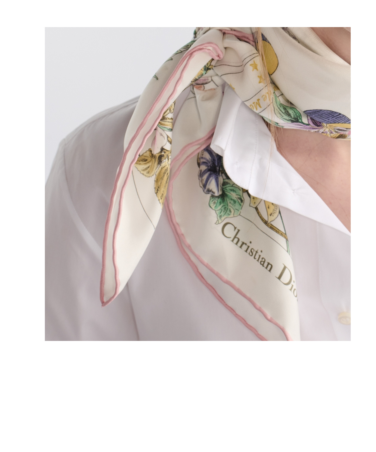 Dior Astral Flowers 90 Square Scarf In Multi