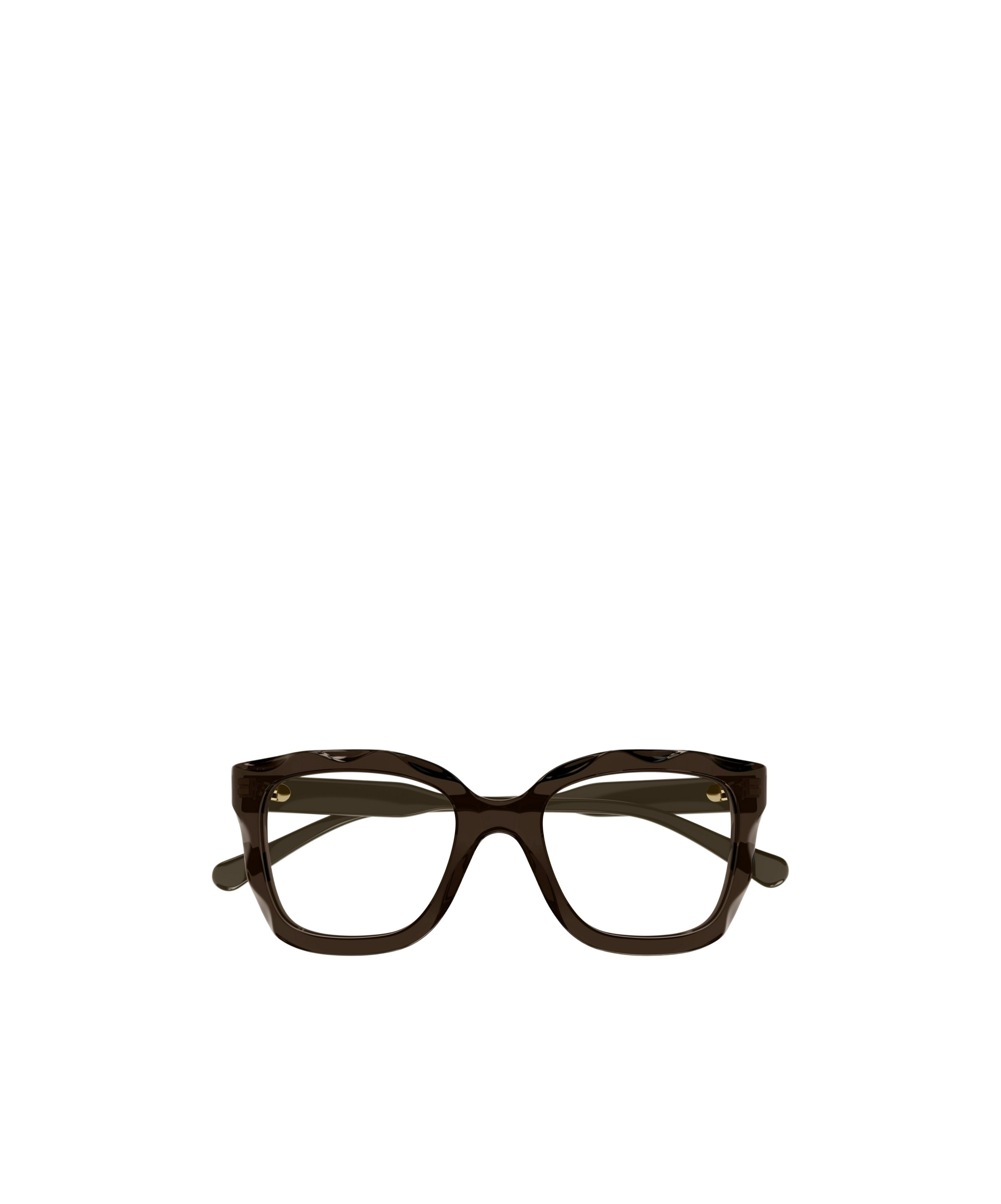 Chloé Logo-embossed Square-frame Glasses In Black