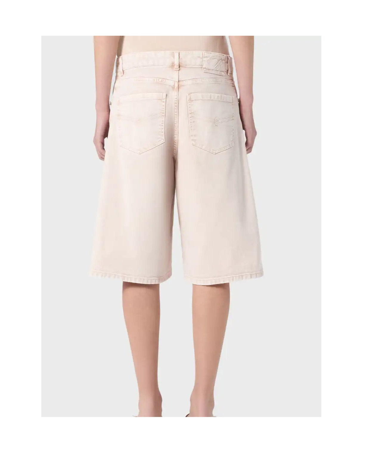 BLUMARINE DENIM SHORTS WITH BELT LOOPS