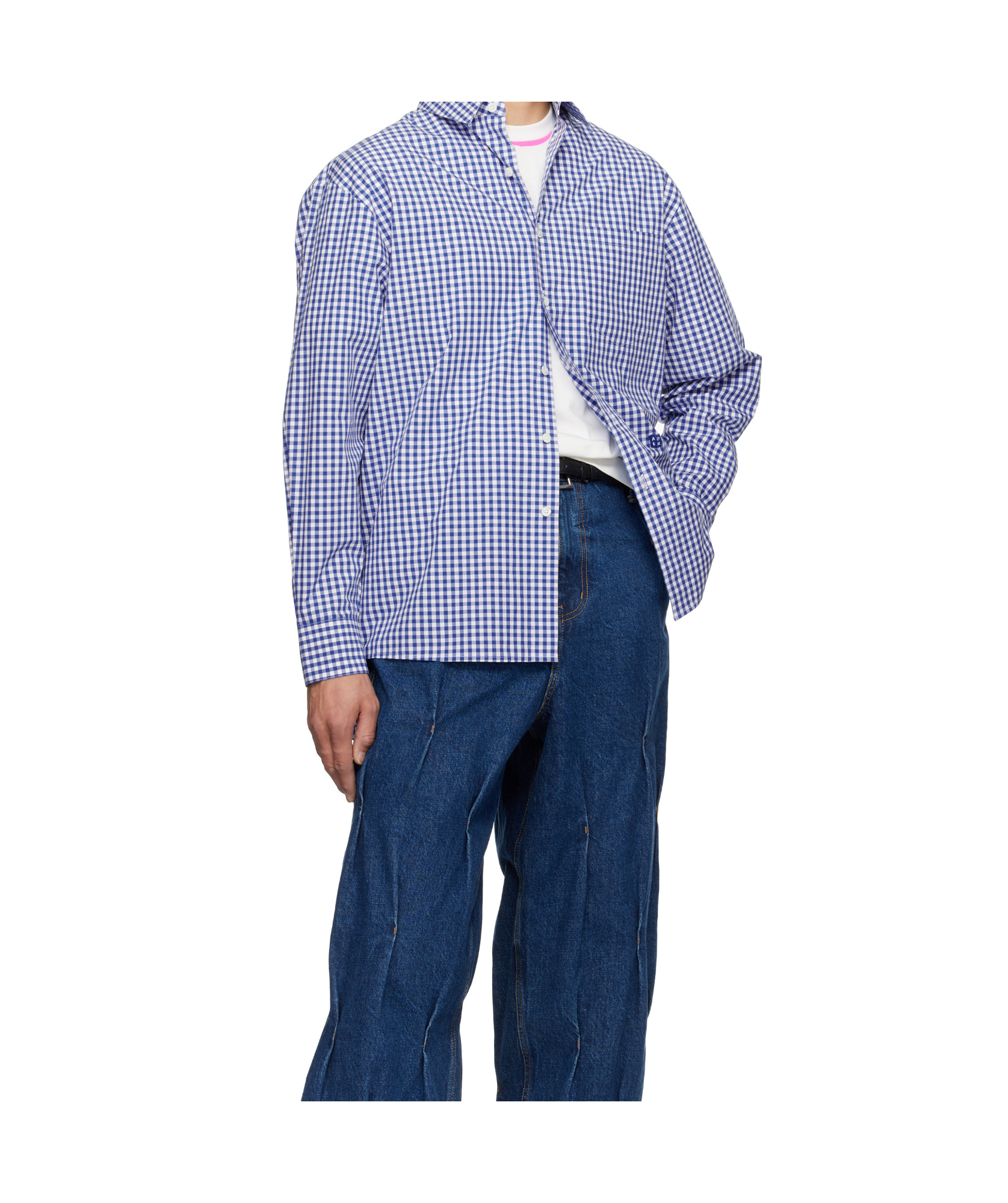 Ader Error Long Sleeve Shirt In Blue