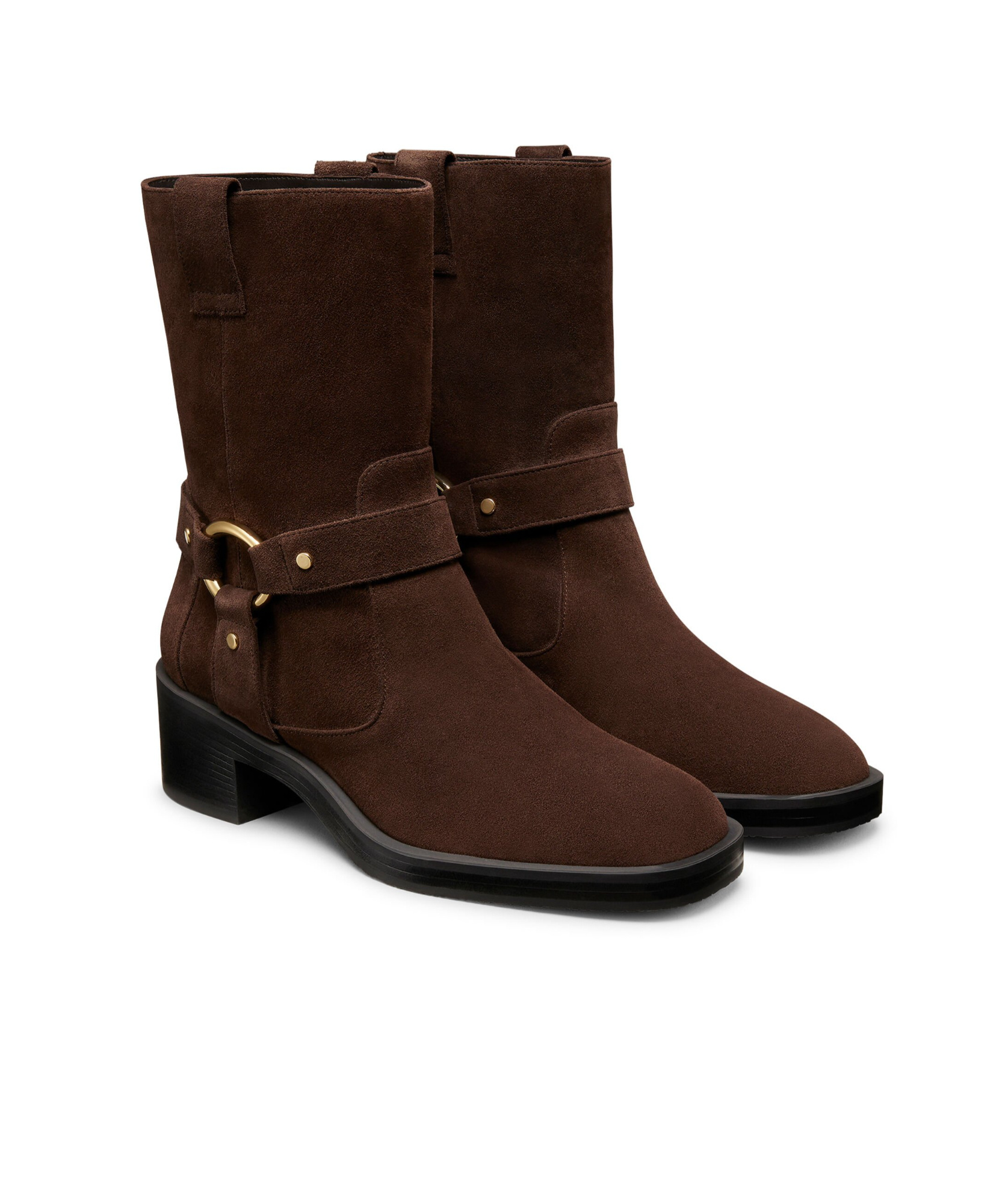 Stuart Weitzman Almond Shaped Short Boots In Brown