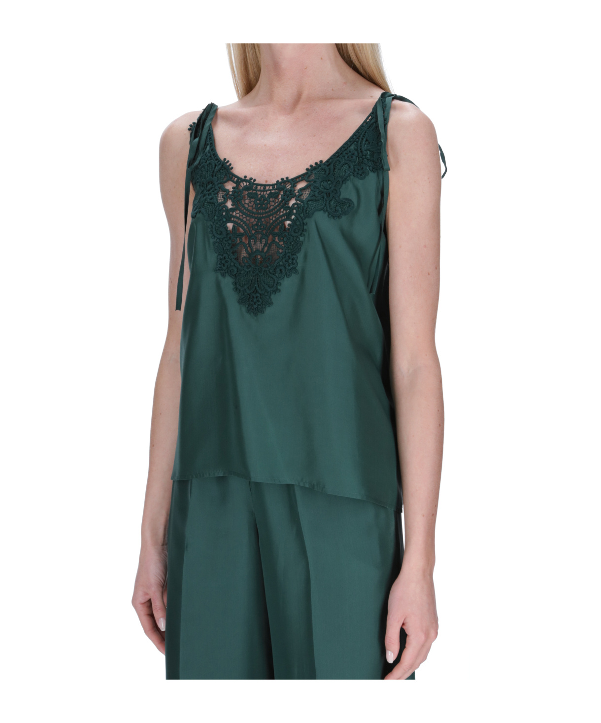 P.a.r.o.s.h . Lace Top In Green