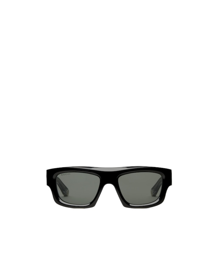 Gucci Rectangle-frame Sunglasses In Gray