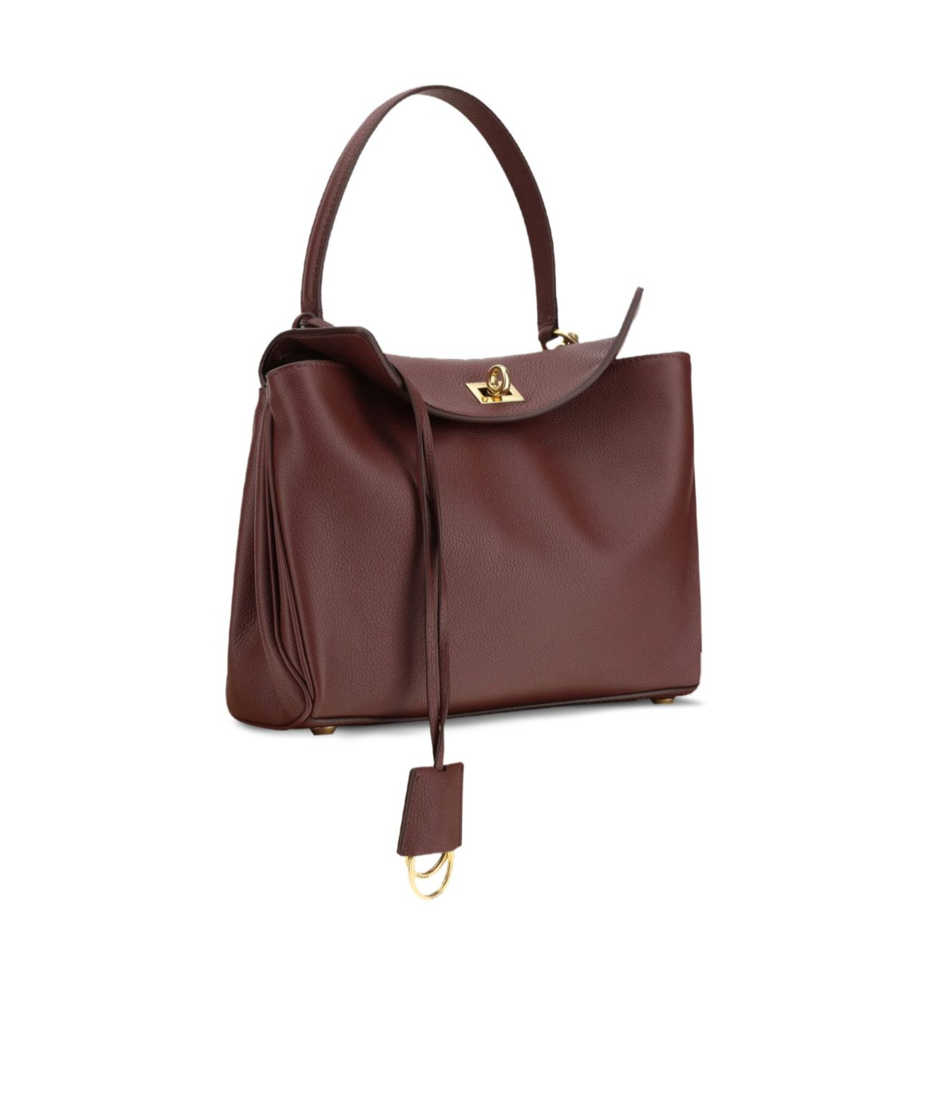 Balenciaga Rodeo Handbag Small In Camel Waxed Suede Calfskin And Smooth Calfskin, Aged-silver Hardware In Red