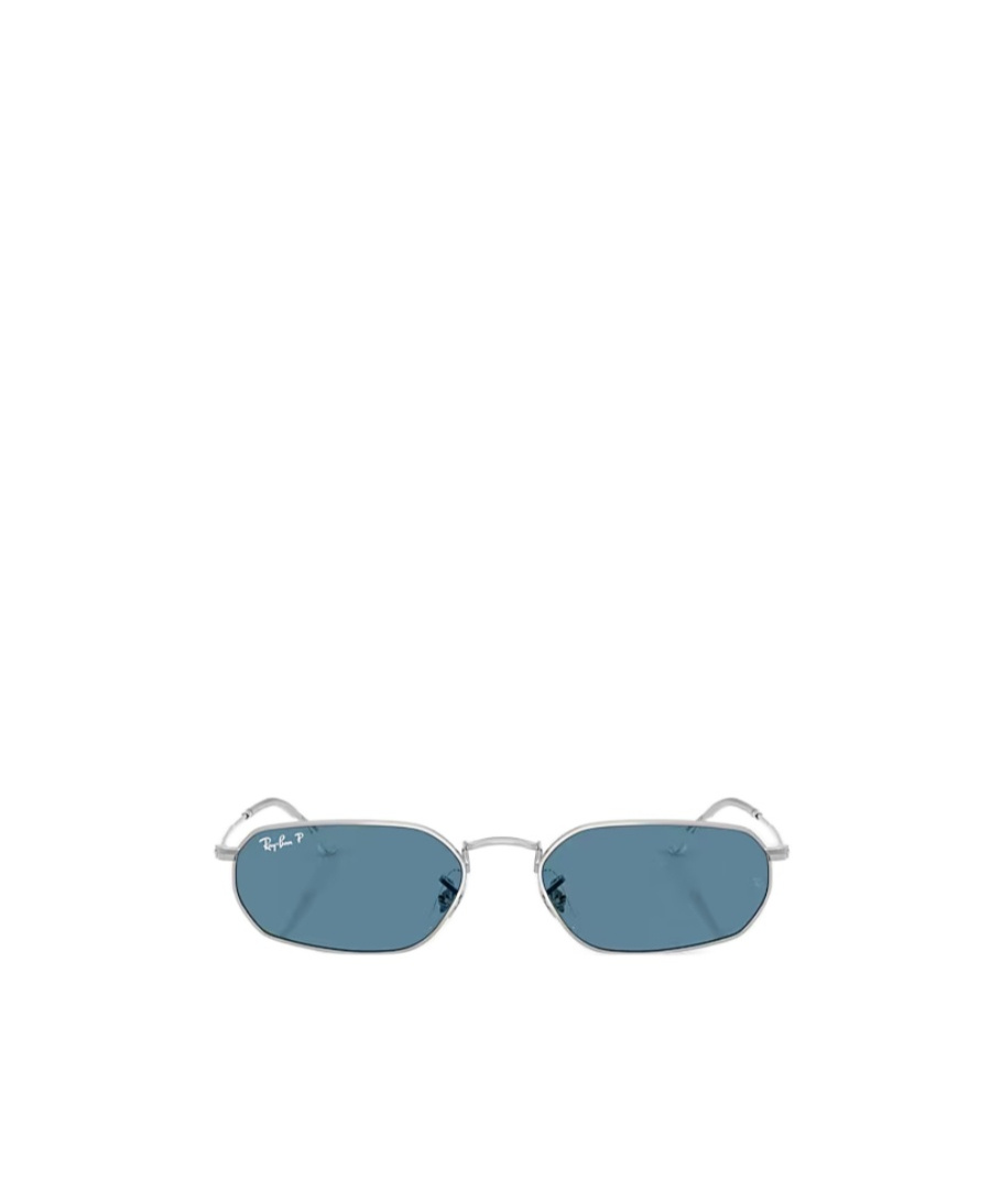 Ray Ban Branded Geometric Sunglasses In Blue