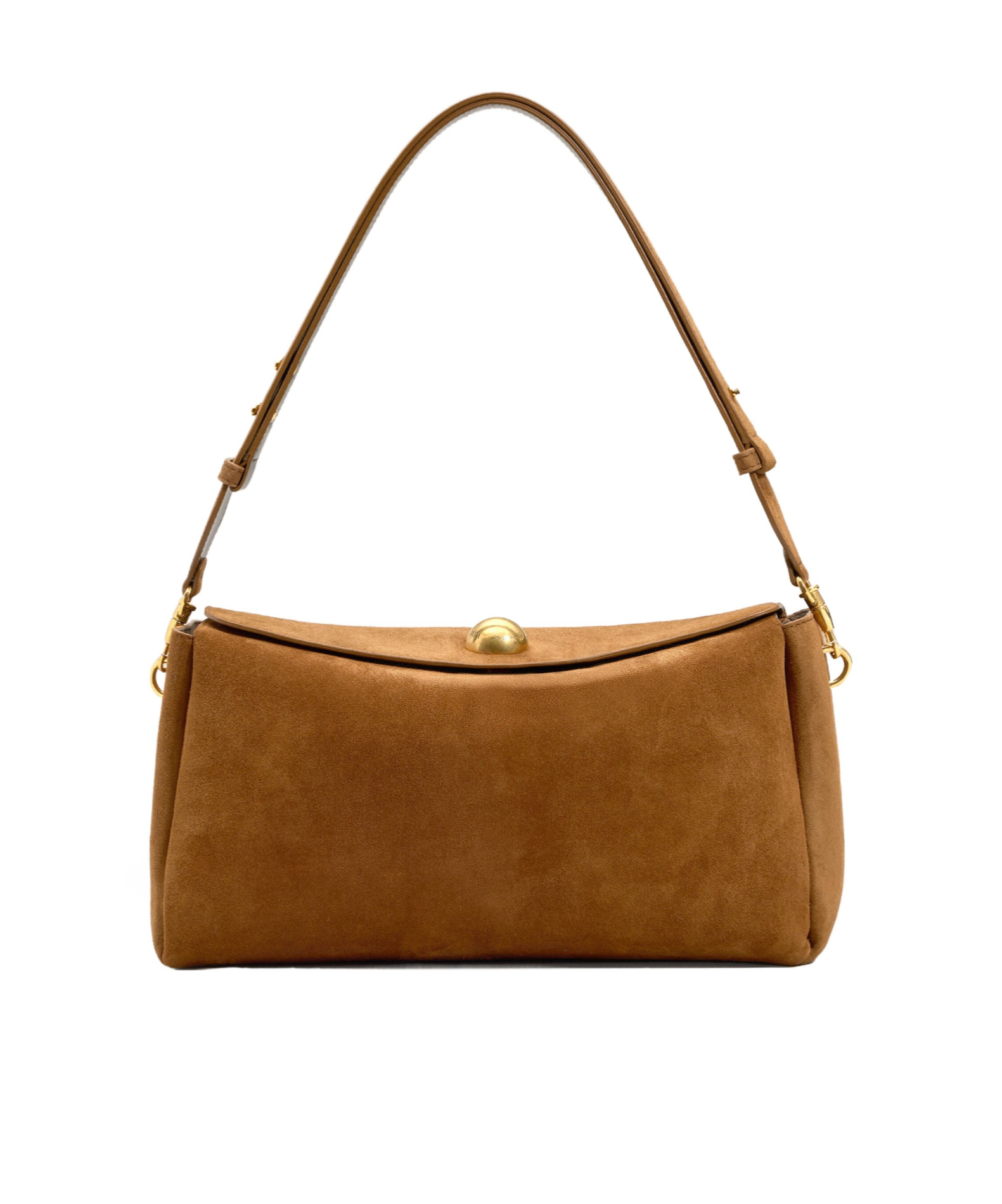 Ami Alexandre Mattiussi Brown Suede Leather Carrousel Medium Bag Brown In Brown