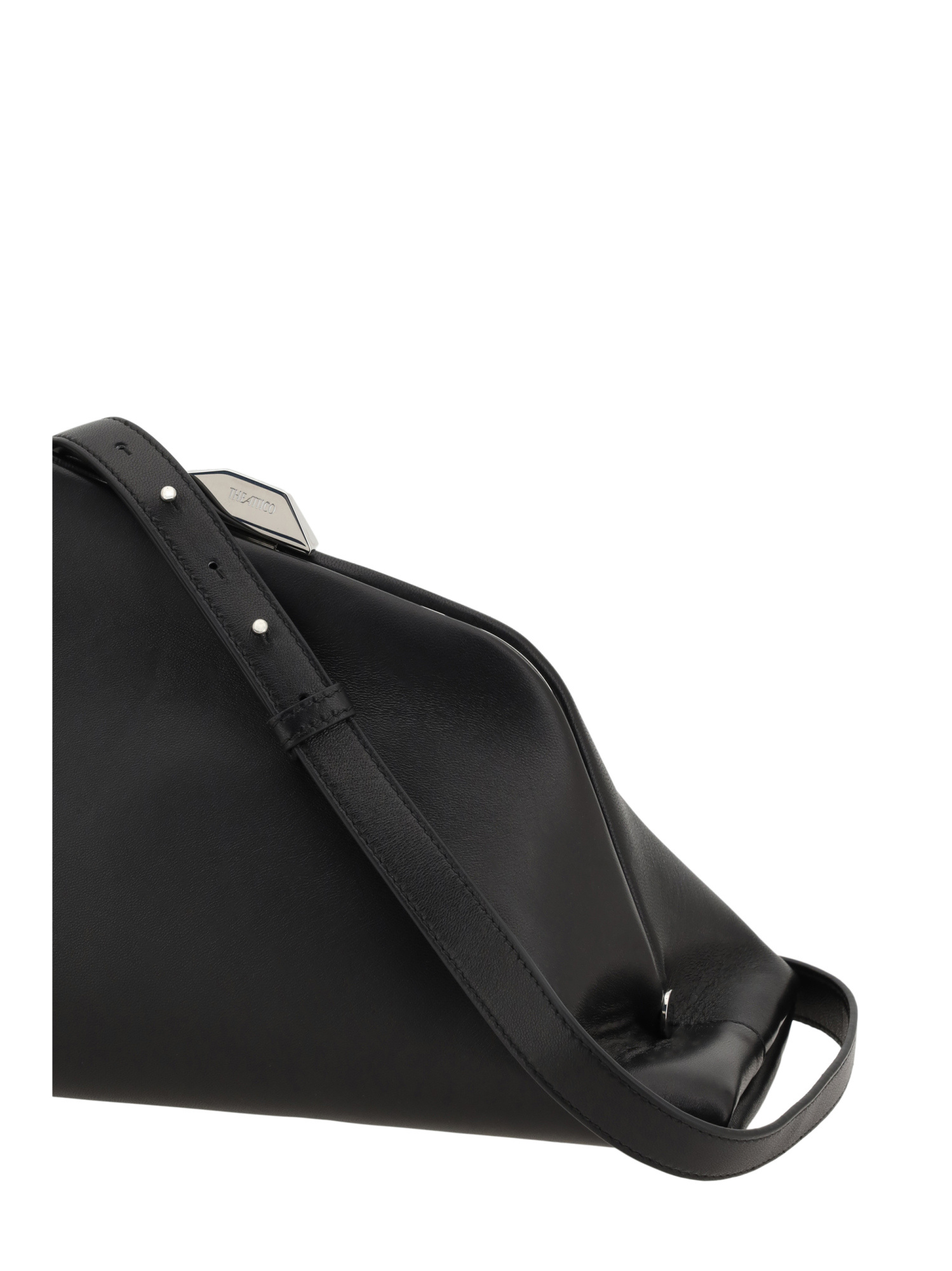 Attico Day Off Shoulder Bag Adjustable Strap Hardware In Black