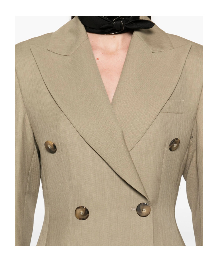 The Seafarer Long-sleeved Suit Coat In Nude