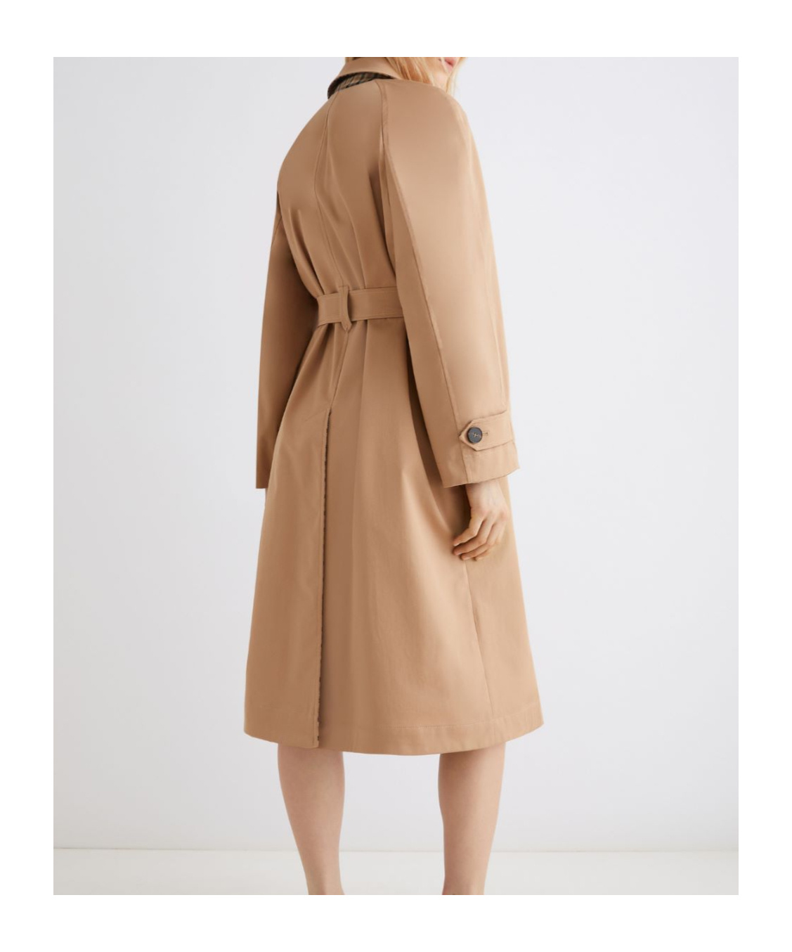 Marella Stretch Gabardine Trench Coat - Camel In Brown