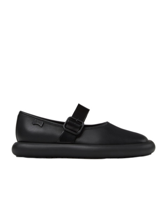 Camper Leather Ballerina Shoes In Black