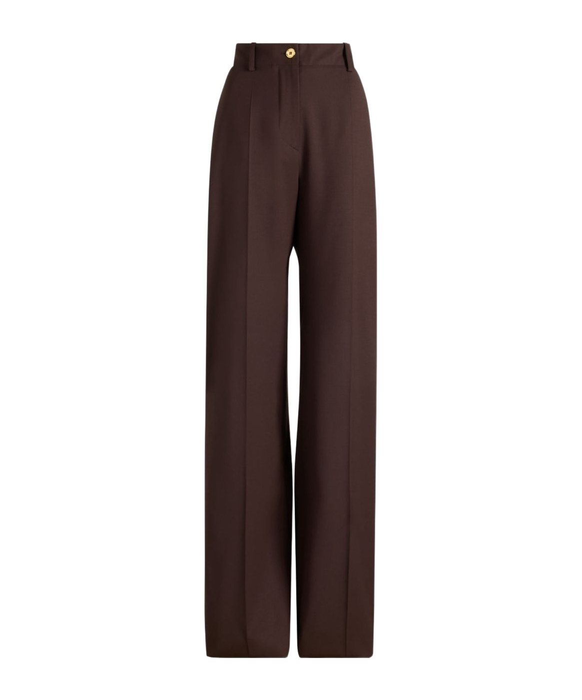 Patou Straight Leg Trousers Pleated Front In Black