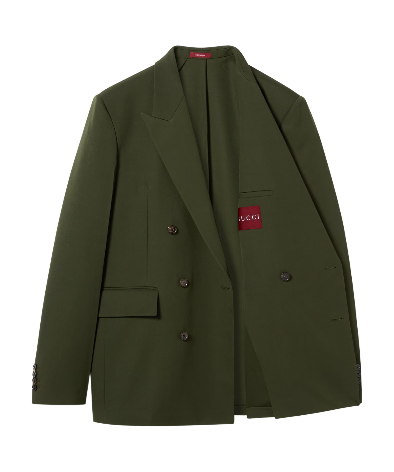 Gucci Double-breasted Light Wool Gabardine Jacket