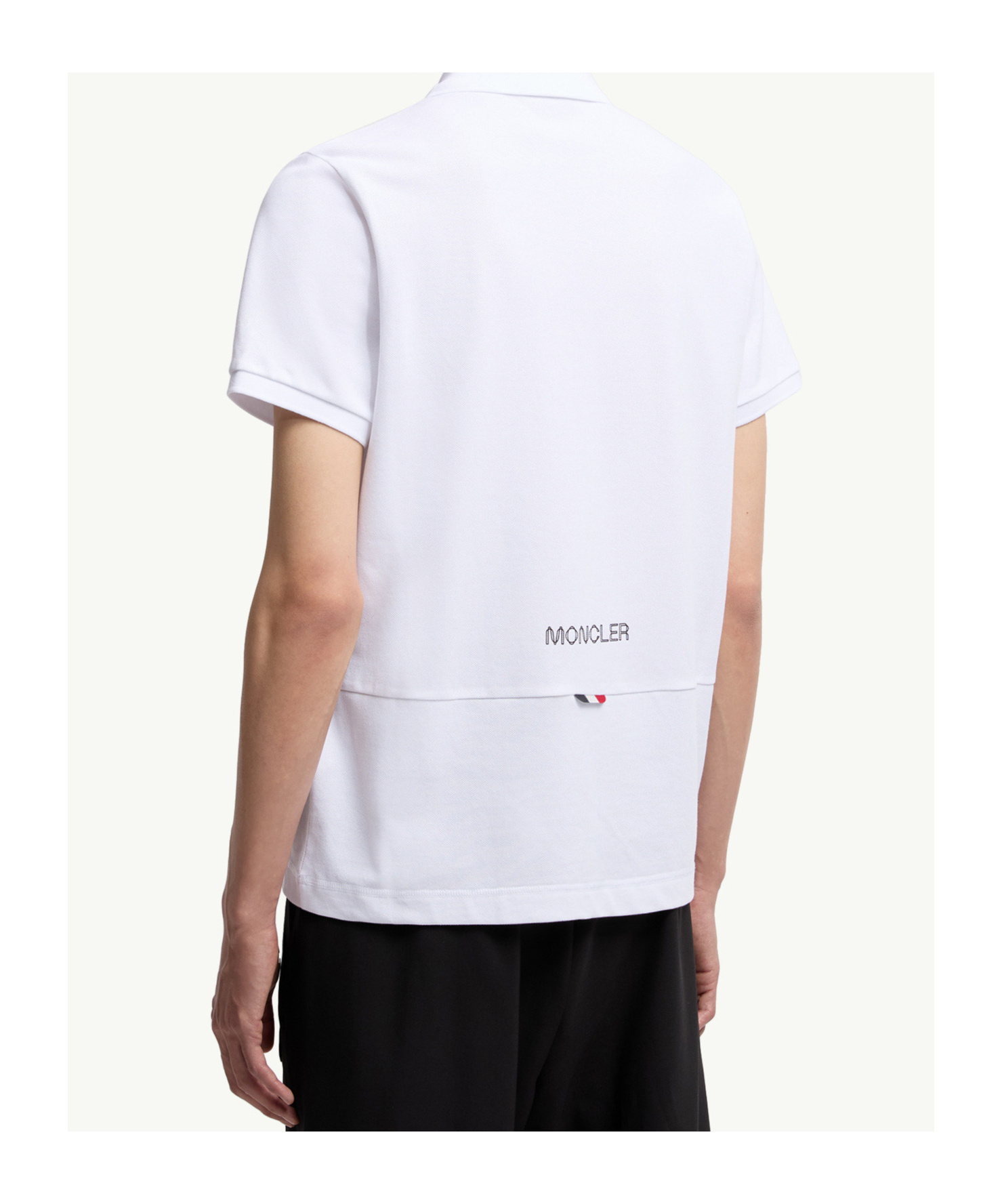 Moncler Classic Cotton Polo T-shirt In White