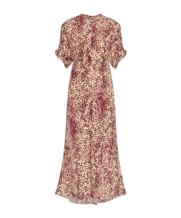 Shop Isabel Marant Keany Short-sleeve Midi Dress In Nude
