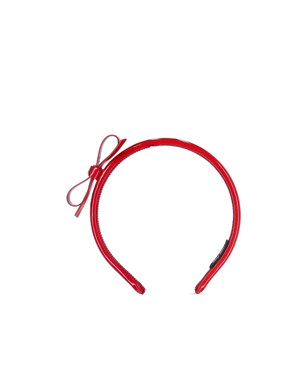 Miu Miu Curved Headband In Red