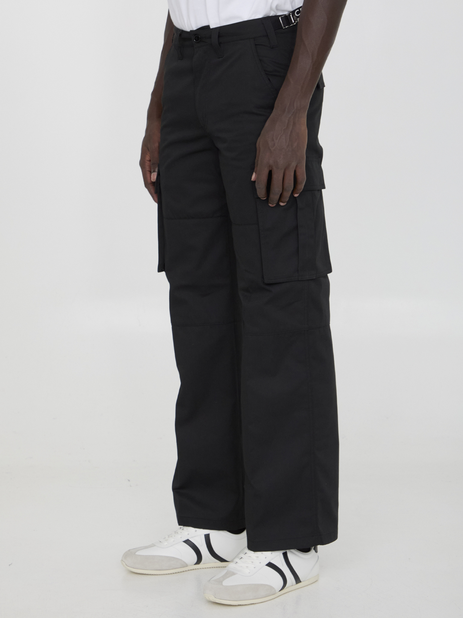 Celine Belt-loop Casual Pants In Black