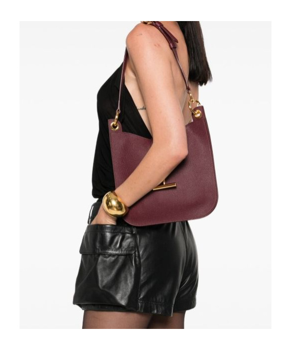 Tom Ford Small Leather T-bar Shoulder Bag In Red