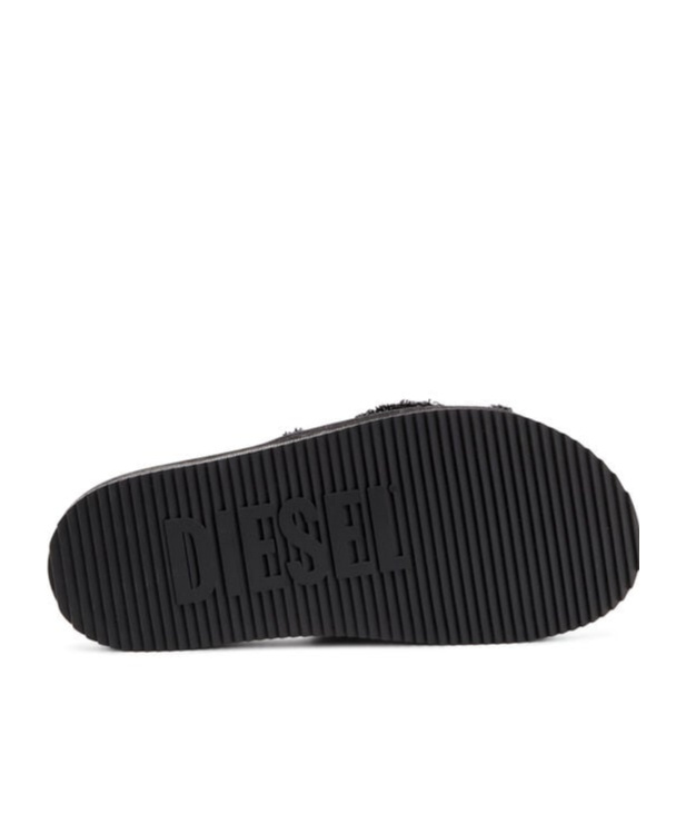 Diesel Black Sa-slide D Oval Sandals In Black