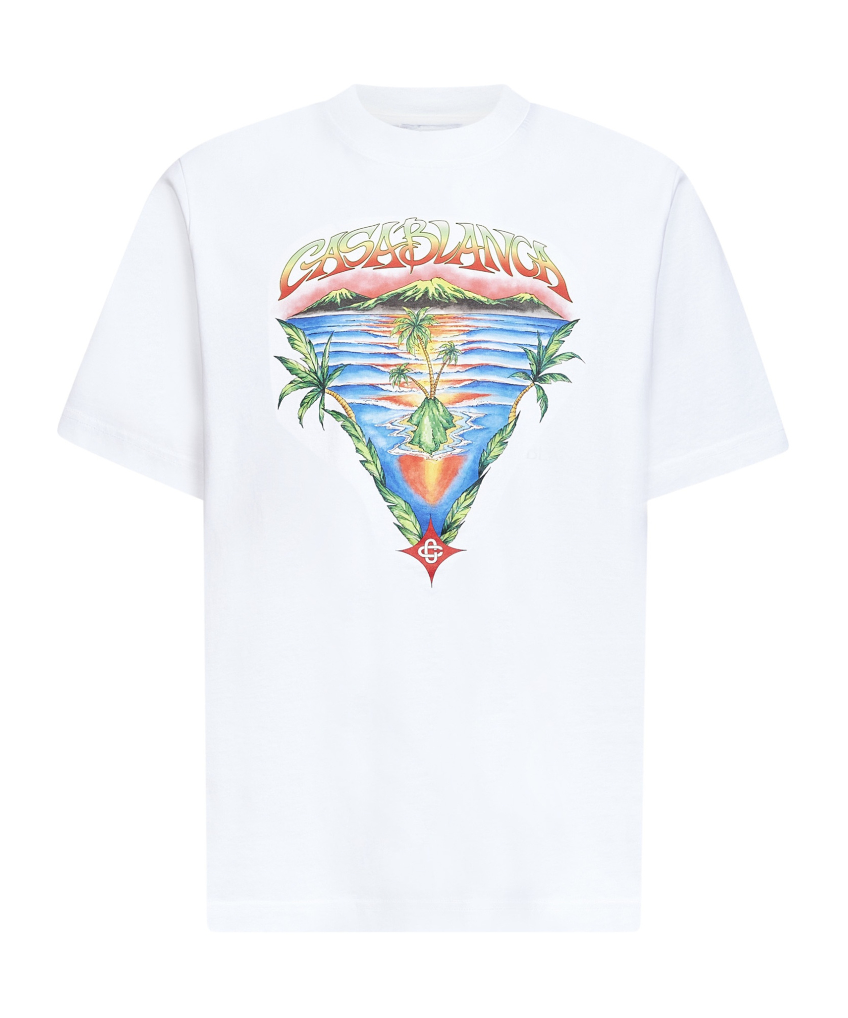 Casablanca Men White Innocence Triangle T-shirt In White