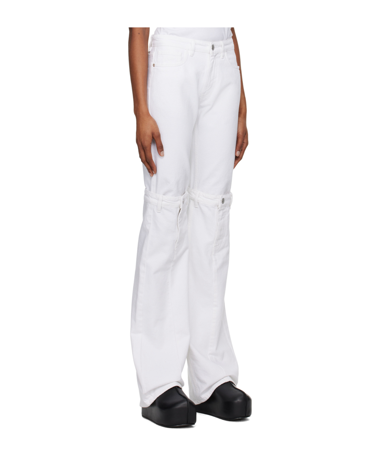 Coperni Belt-loop Jeans In White