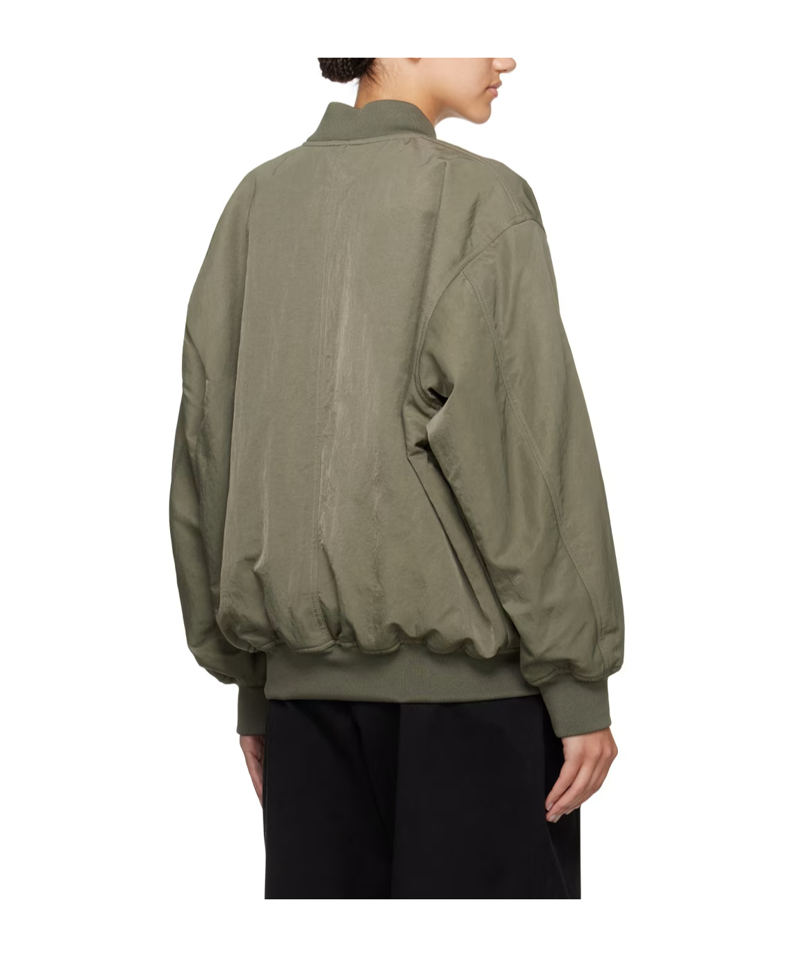 Studio Nicholson Kora Crinkled Bomber Jacket In Gray